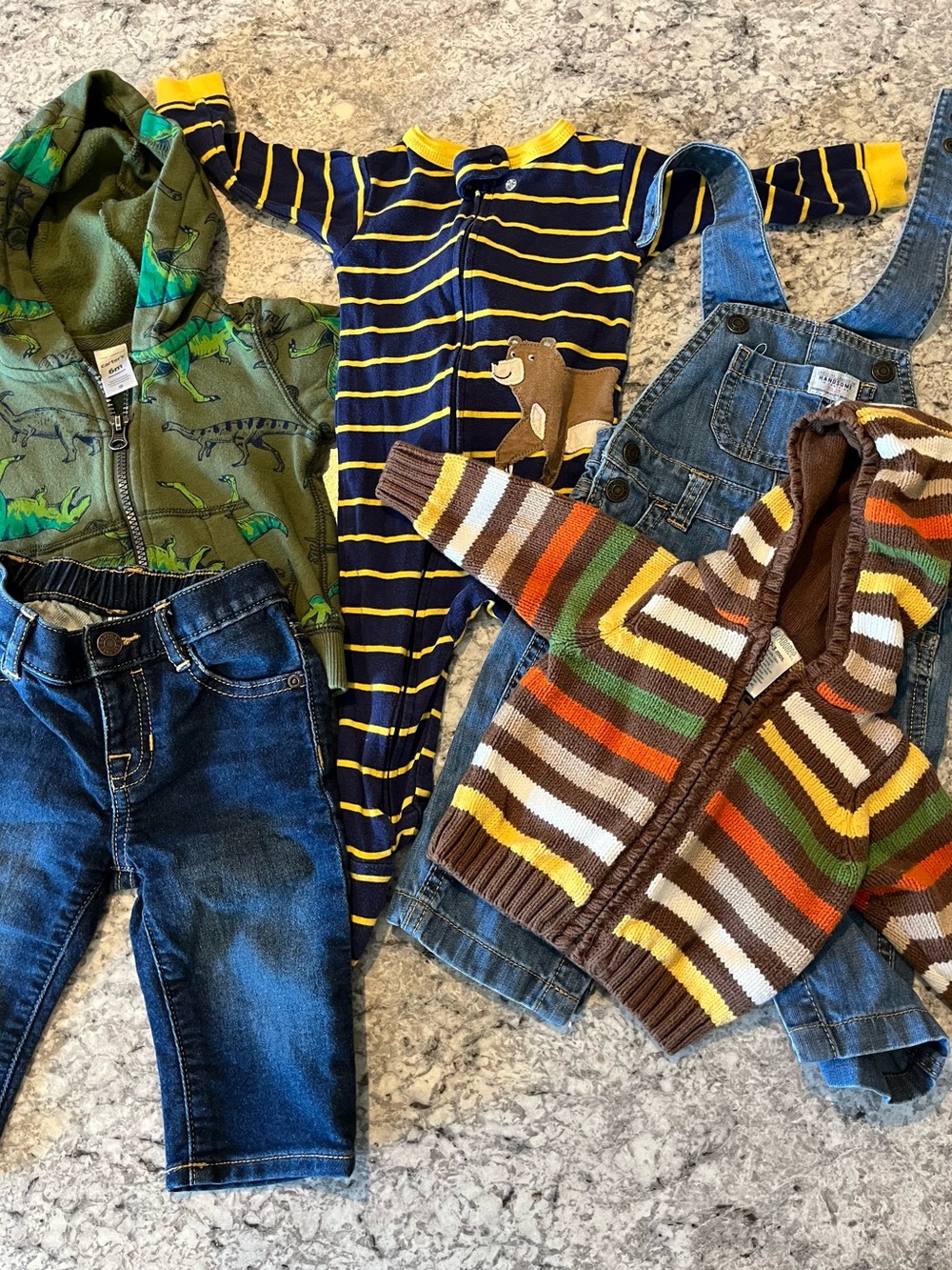 Pre-Loved Baby Boy Fall Clothing Bundle (5pc lot) Size 6-9 months Brand Names